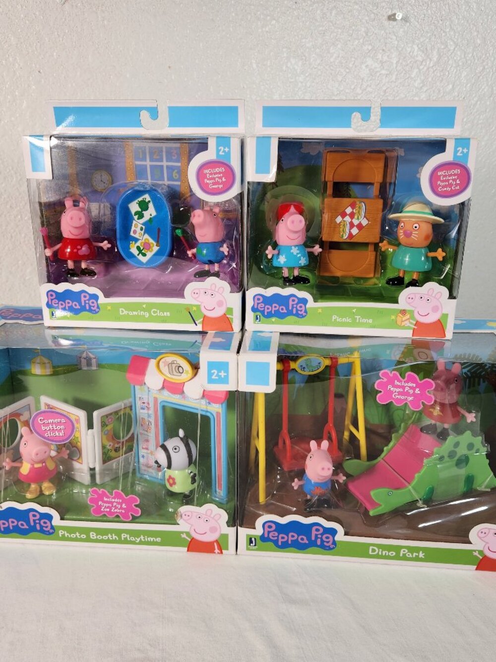 Peppa Pig Playset Bundle! 4 New Sets! Dino Park + Photo Booth + Picnic Time + ..